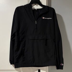 Champion Black Half-Zip Windbreaker